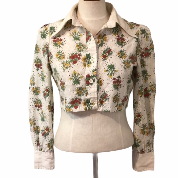 Vintage Tops - Vintage 70s crop top